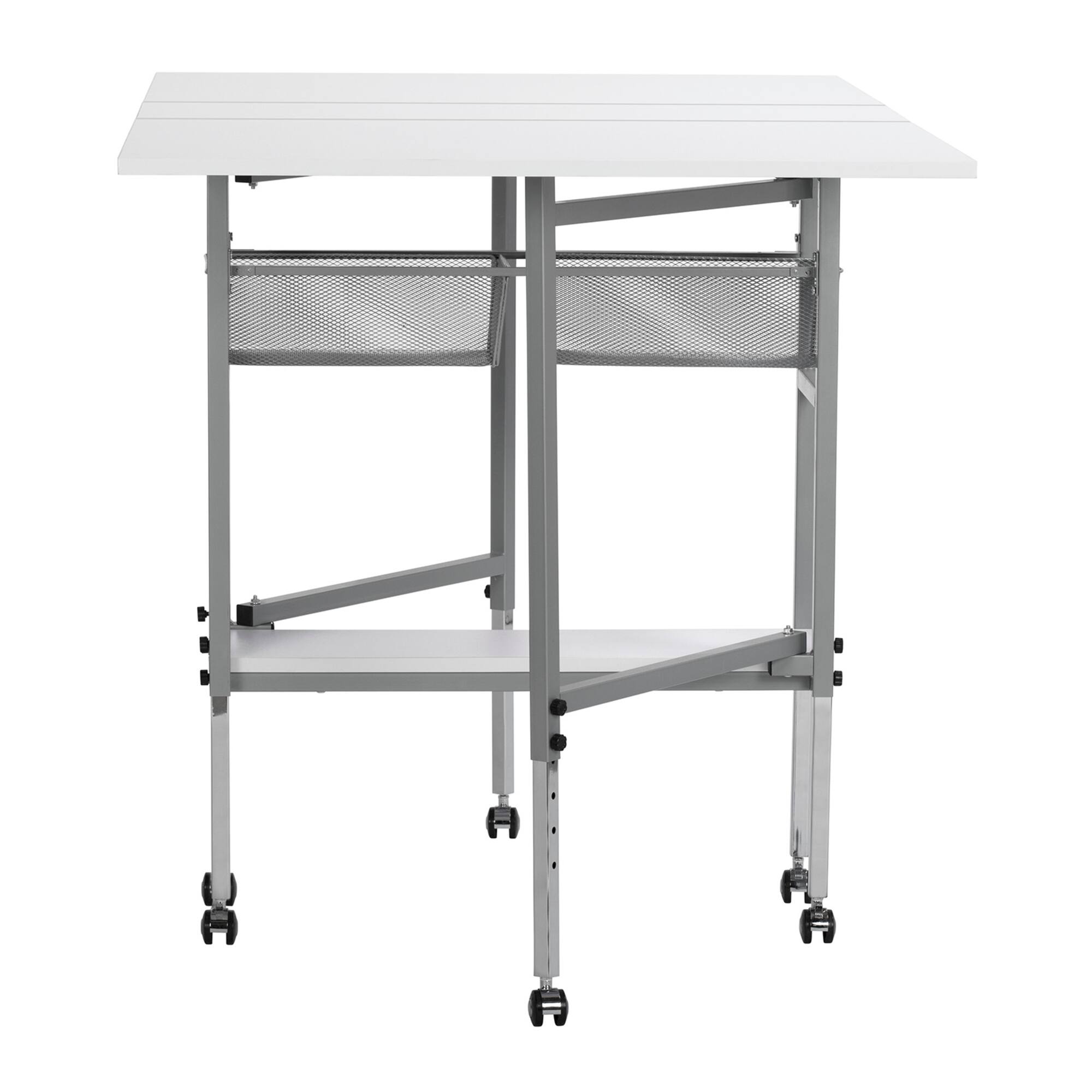 Sew Ready Craft Table with Storage Basket & Shelf
